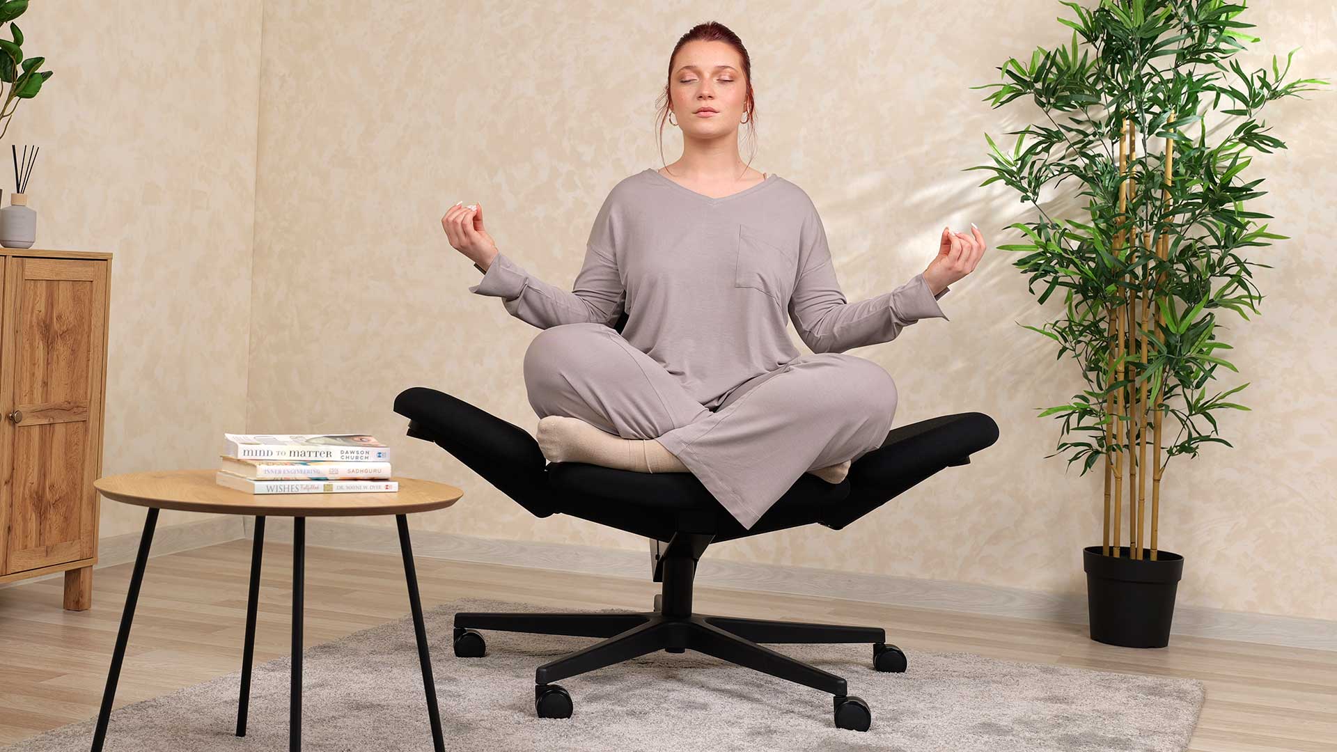 Buy BEYOU Meditation Chair, ADHD Chair, Cross Legged Office Chair with  Wheels, Criss Cross Desk Chair with Adjustable Backrest, The Transforming  Chair, Work & Relax Comfortably in 10+ Positions (Natural) Online at